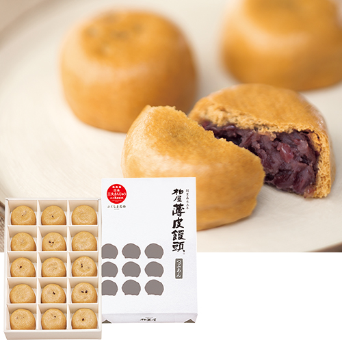 柏屋薄皮饅頭 つぶあん 1 5個入